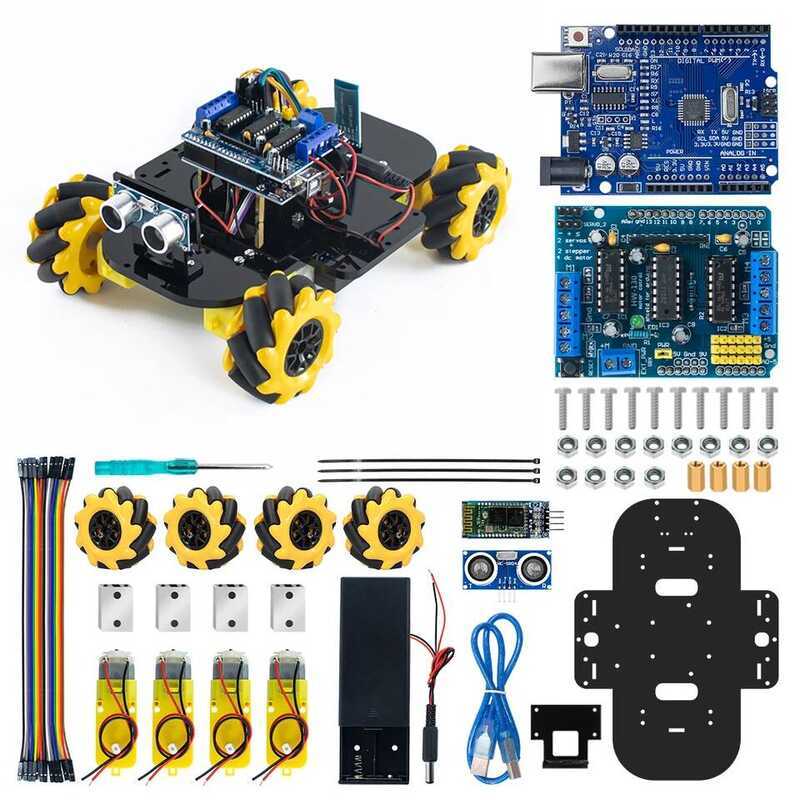& LAFVIN 4WD Mecanum for Arduino Robot Car Kit Smart DIY UNO R3 Project