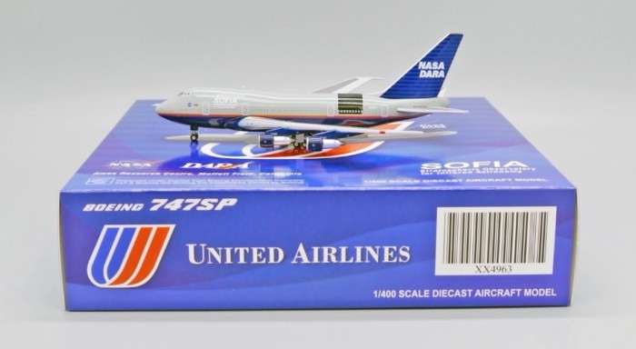 พร้อมสต็อก JC Wings Observatory 1: 400 B747SP N145UA โมเดลเครื่องบินโลหะผสมออกจากรุ่นพิมพ์