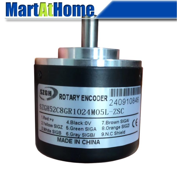 1024PPR Rotary Encoder SZGH52C8GR1024M05L-ZSC (SZGH-52C08JR1024M05L) for CNC Milling Lathe Spindle