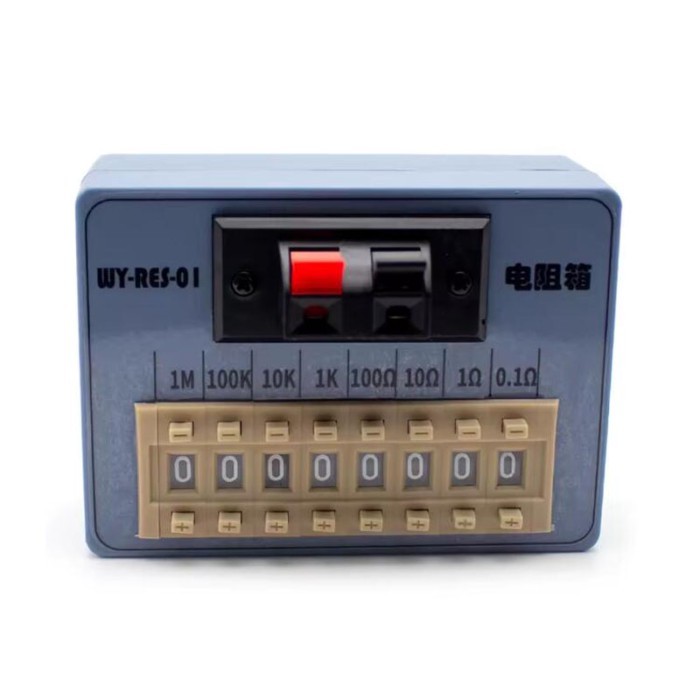 Portable Pocket Resistor Box Programmable Dial Switch 2Ω to 9.999MΩ 0.1Ω Resolution WY-RES-01