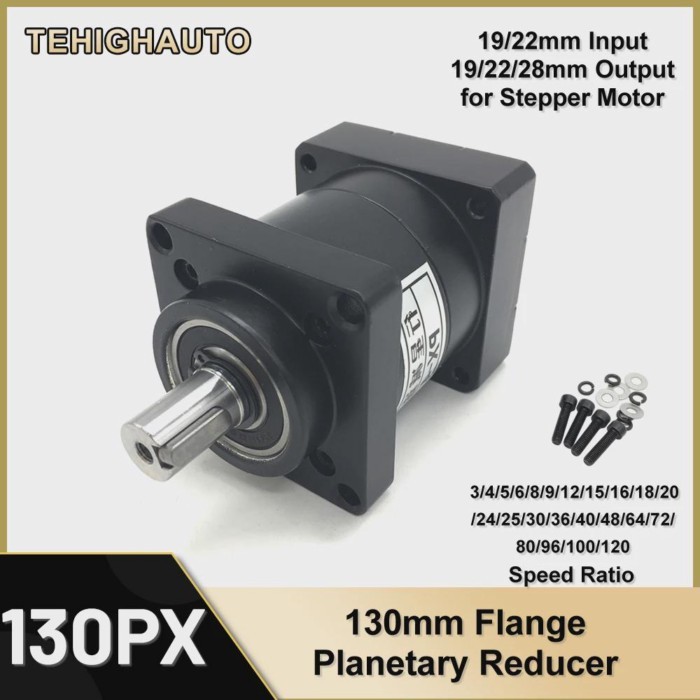 Nema52 130mm Planetary Gearbox Gear 19mm/22mm 200Nm Reducer Ratio 3:1,5:1,9:1-120 To 1 Stepper Serv