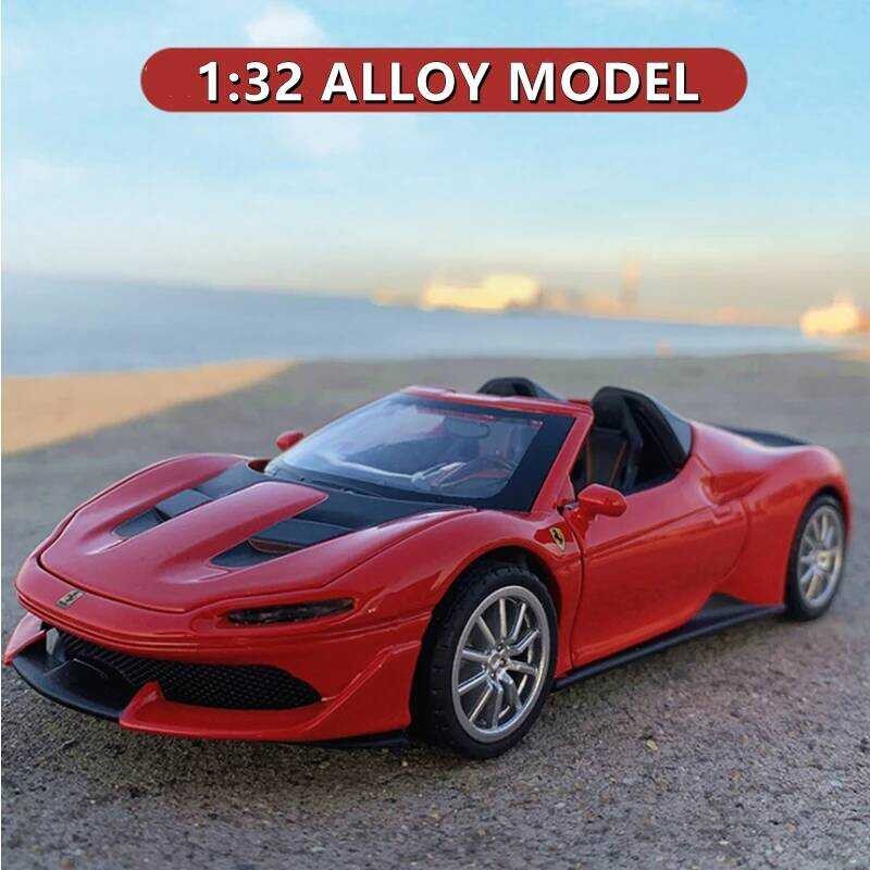 C 1:32 J50 Convertible Alloy Sports Car Model Diecast Metal Toy Vehicles Car Model Simulation Sound