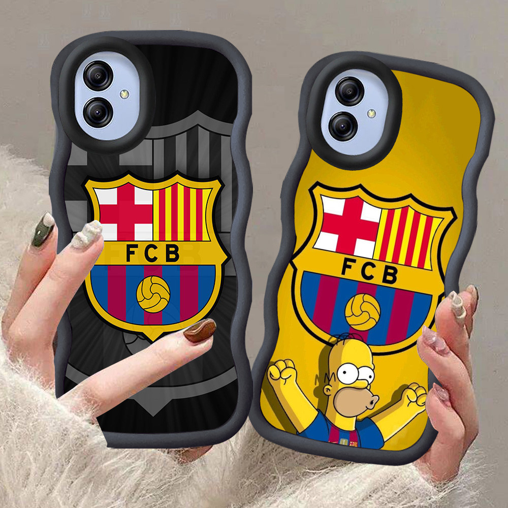 MERAH A-18 FC Barcelona Casing สําหรับ Samsung A05 M13 A04 F04 M04 A04E 5G สีดําสีแดงสีชมพูกรณี