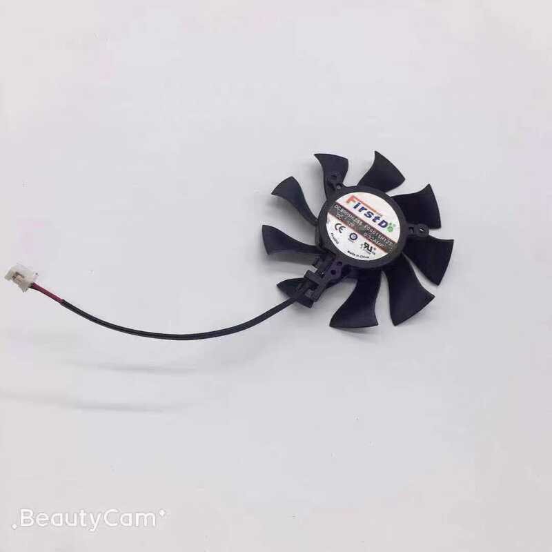 Blue HD5770 HD6770 HD7750 HD7770 HD7850 พัดลมการ์ดกราฟิก 7.5 ซม. สองสาย