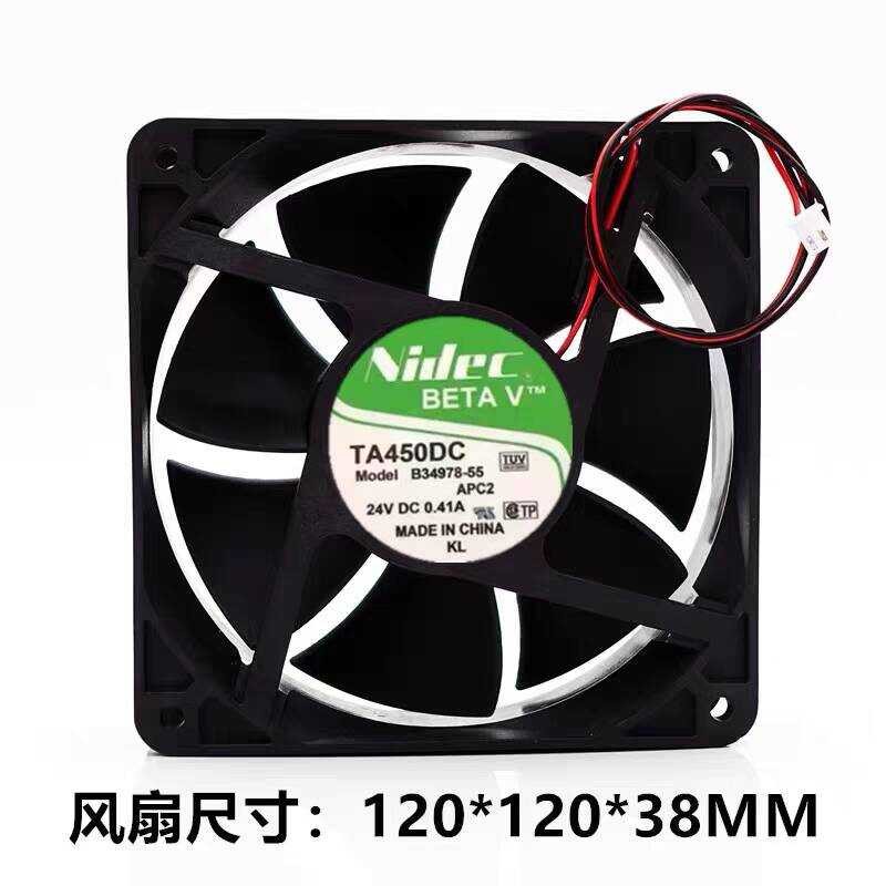 Nidec TA450DC B34978-55 24V 0.41 12 ซม. 12038 พัดลมอินเวอร์เตอร์ Gale