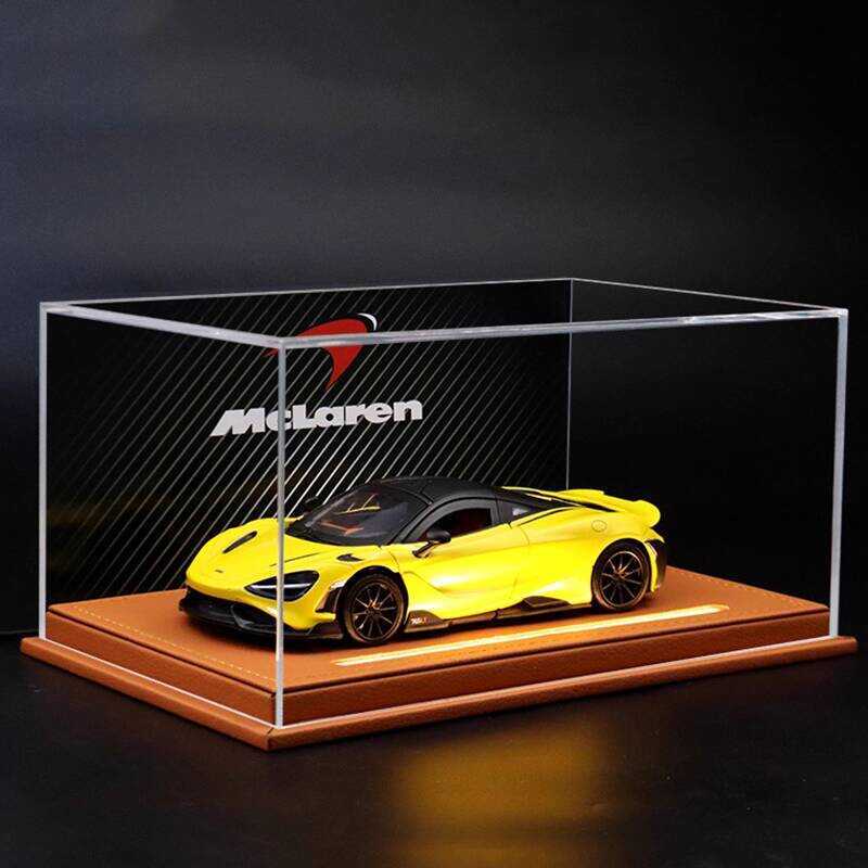 แม็คลาเรน 765LT โลหะผสมรถสปอร์ตรุ่นจําลองของเล่นรถคอลเลกชันรูปเครื่องประดับส่งของขวัญวันเกิดเด็กชาย