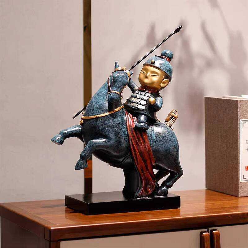 Knight Warriors Doll Xiaobing o Xian Cultural Creative ของที่ระลึกเครื่องประดับห้องนั่งเล่นตู้ทีวีตก