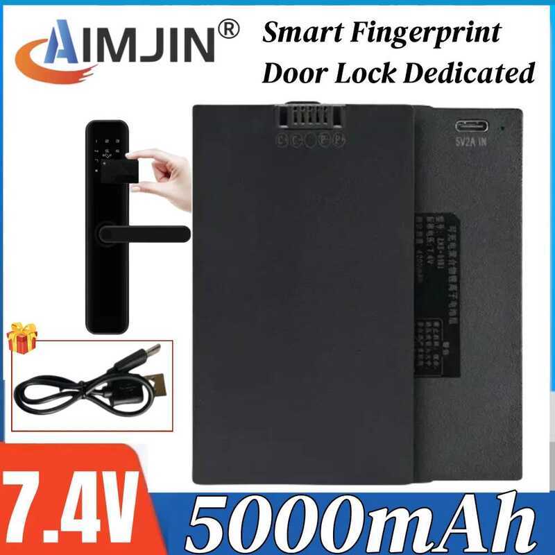แบตเตอรี่ลิเธียม 7.4V 5000mAh สำหรับล็อคประตูอัจฉริยะรุ่น ZNS-09 ZNS-09A ZNS-09B ZNS-09C ZNS-09D ZNS