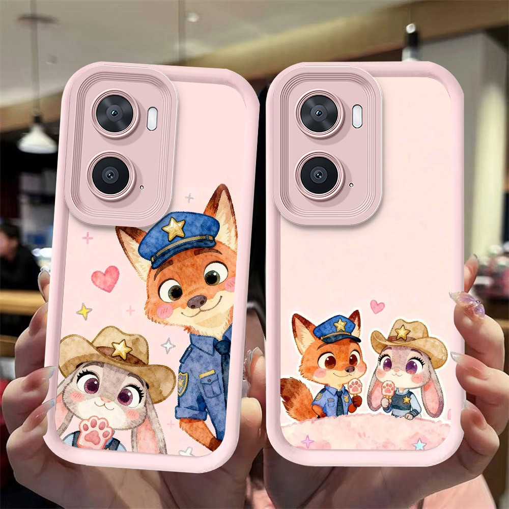 J-14 Zootopia ดำขาวชมพูเคสโทรศัพท์หรับ VIVO Y15S Y02S Y15A Y16 Y01A Y01 IQOO Z7i