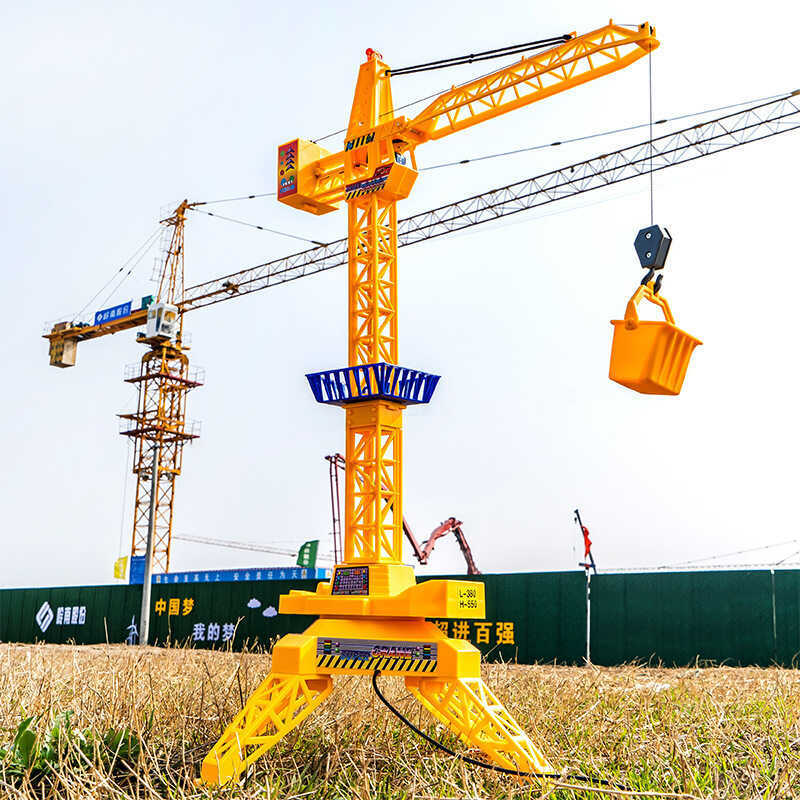 Boy รีโมทคอนโทรลไฟฟ้า Tower Crane วิศวกรรมยานพาหนะรุ่น Crane Crane ของเล่นเด็กของขวัญ