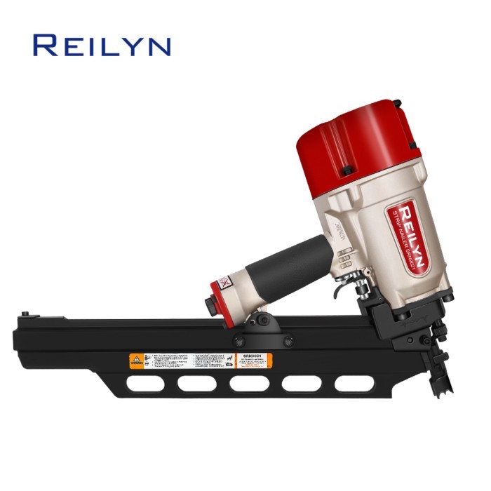 21 Degrees Pneumatic Angle Nailer 2" to 3-1/4" Plastic Strip Nail Gun for Pallet,Flooring,Roof,Fenc