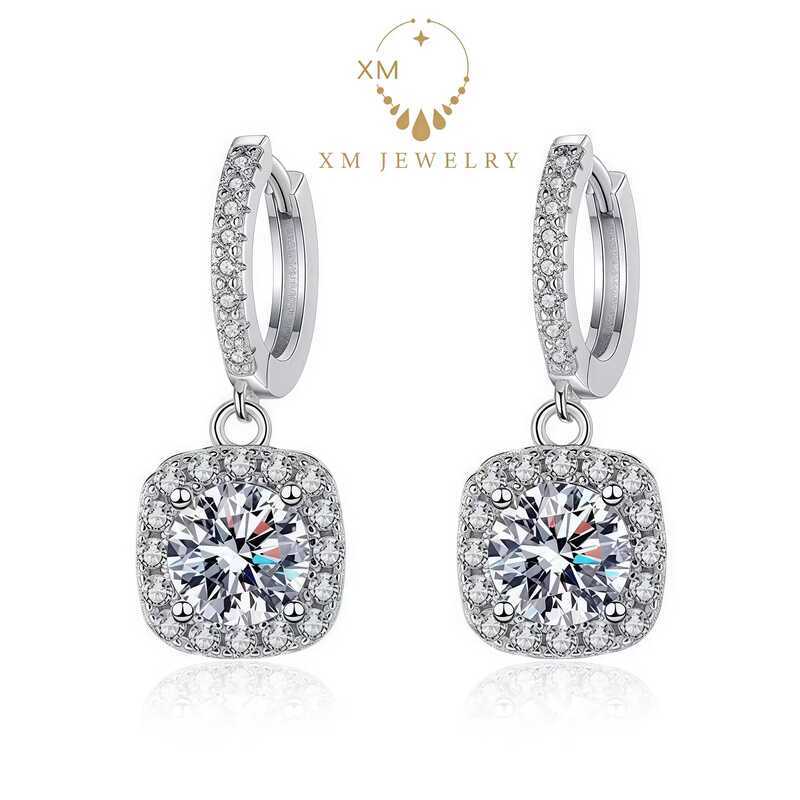 XM JEWELRY ต่างหูกระเป๋าทรงสี่เหลี่ยม สำหรับผู้หญิง เทรนด์แฟชั่นใหม่