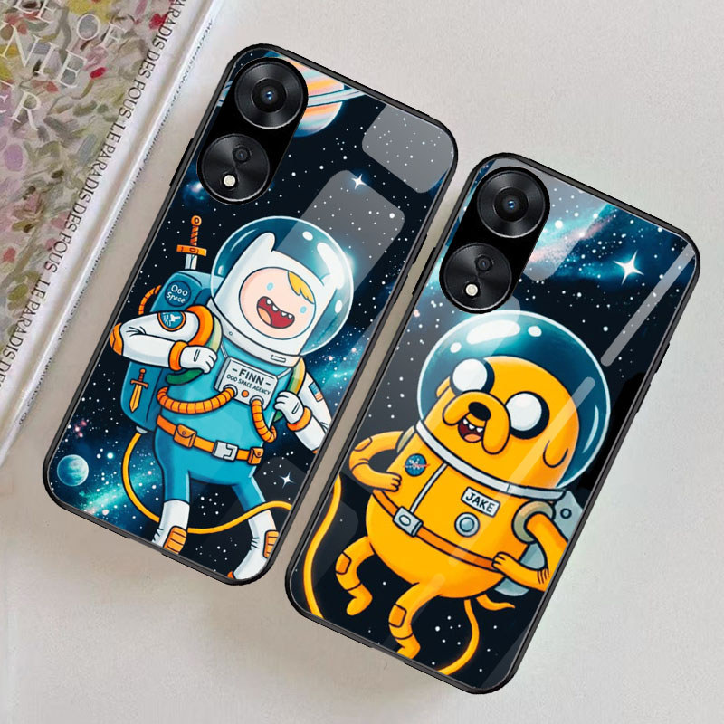 B-1 Adventure Time Casing สําหรับ OPPO Reno 11 8 8T 11F 7 10 Pro 5G เคสกระจกนิรภัย