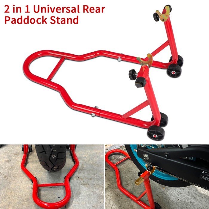 For Sportbike Tire Repairing Tool 2 in 1 Universal Rear Paddock Stand Motorcycle U-Shape L-Shape Br