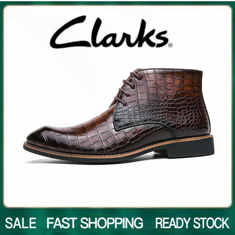 ❤ Clarks_รองเท้าผู้ชาย รุ่น สีดำ รองเท้าหนังแท้ รองเท้าทางการ รองเท้าแบบสวม รองเท้าแต่งงาน รองเ
