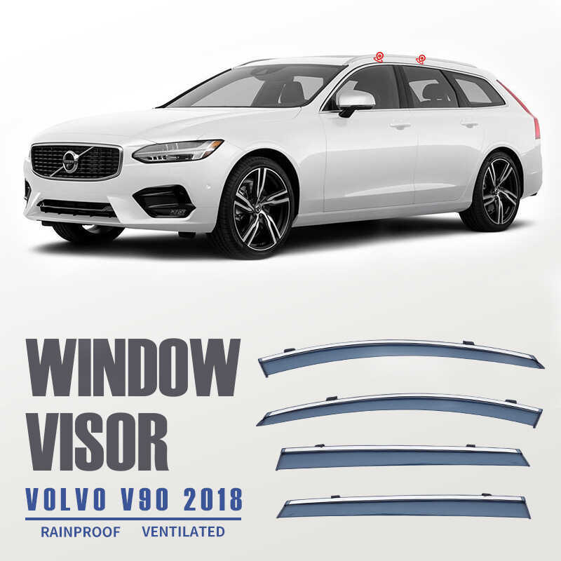 เหมาะสําหรับ VOLVO V90 กันฝน Rainshield กระจกมองหลัง Rain Eyebrow VOLVO V90 ที่บังแดดหน้าต่าง