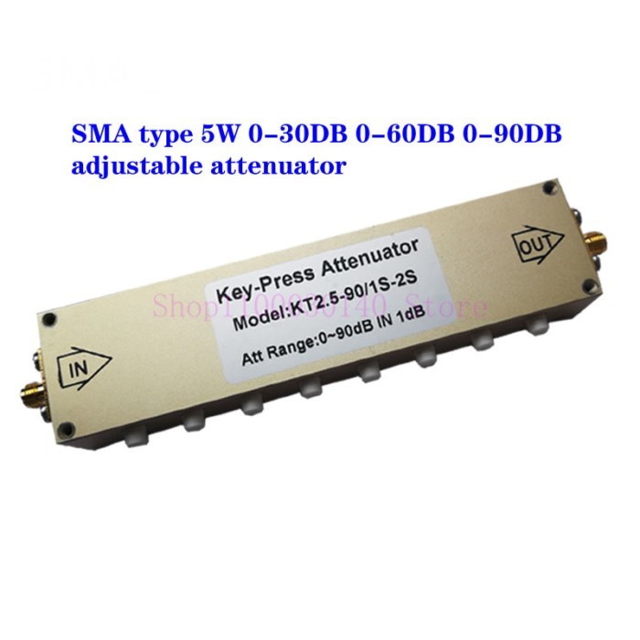 SMA type 5W 0-30DB 0-60DB 0-90DB signal adjustable attenuator, key step attenuator, frequency: DC-3