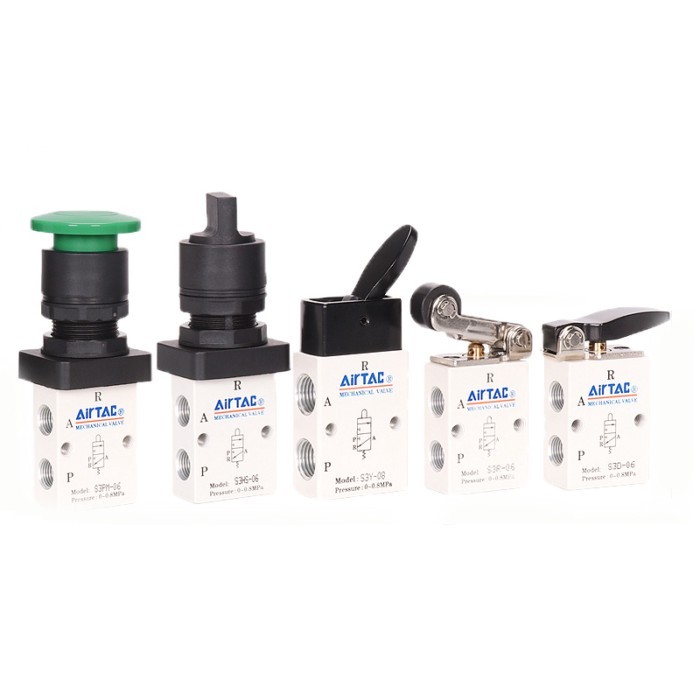 S3 Pneumatic 3/2 Way Control Valves  M5 1/8 1/4 S3B/C/D/Y/R/S3L/V/S3PL/PP/PF/PM/HS-M5/06/08 Roller