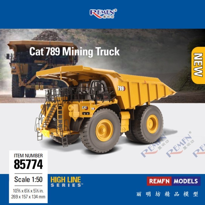 DM 1: 50 CAT 789 รถบรรทุก Carter Mine Transport Dump Bucket Dump Truck Alloy รุ่น 85774