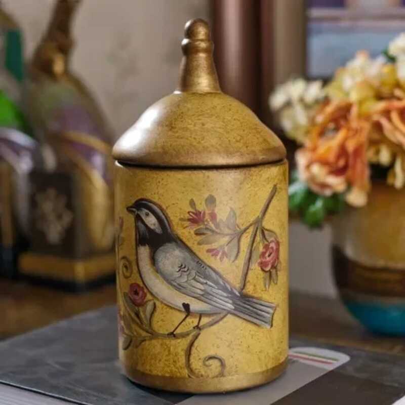 Vintage Ceramic Storage Jars Kitchen Sugar Jar Can Enamel -Proof Jar Storage Jar, Antique Household