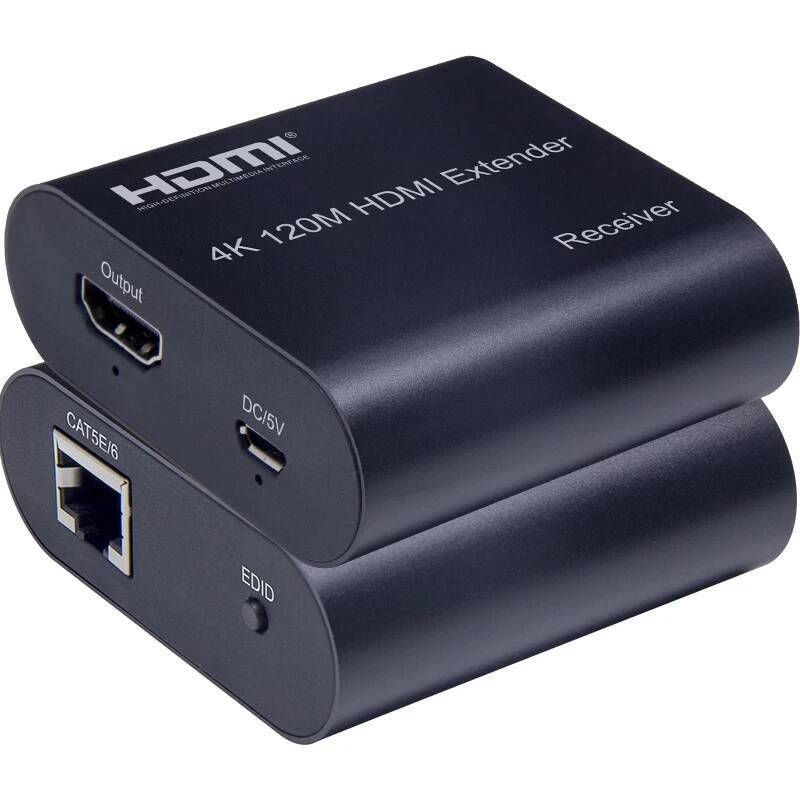 4K 120M HDMI Extender กว่าเดี่ยว CAT5e/6 สาย vs 60M 1080P HDMI Ethernet Extender เครื่องส่งสัญญาณวิด