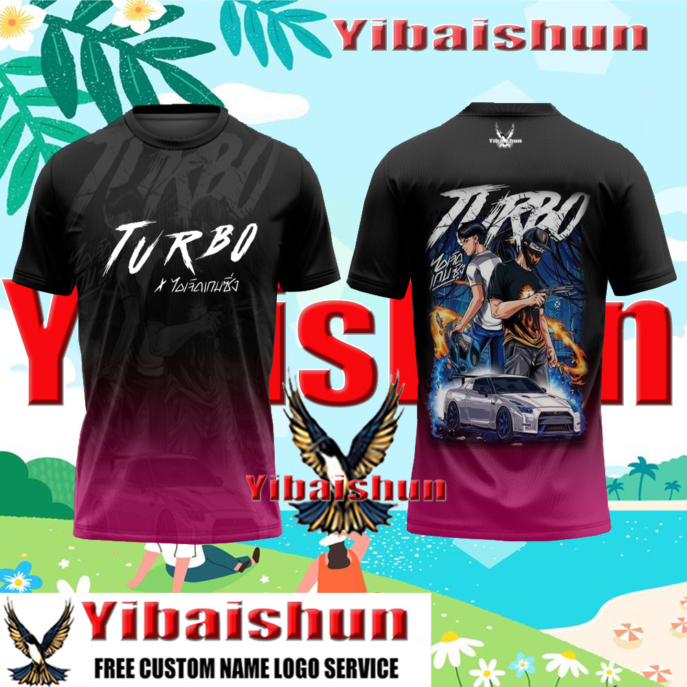 เสื้อยืด (T-Shirt) TURBO 3D ดีไซน์เรียบหรู ใส่สบาย สายอินดี้ 6XL