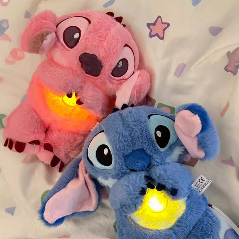 Stitch ชายนิวเมติกหู Breath Plush ของเล่น Soothing Sleeping Puppet