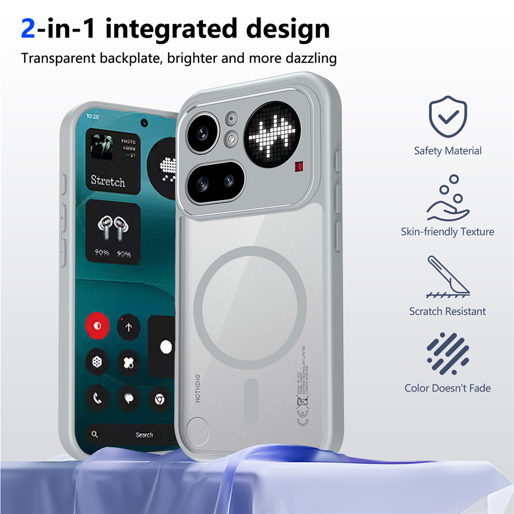 เคสแม่เหล็กสําหรับ Nothing Phone 4a 4aPro ⭐ฝาครอบโทรศัพท์พีซีชาร์จไร้สาย⭐ เคสกันกระแทก Phone4a Phone