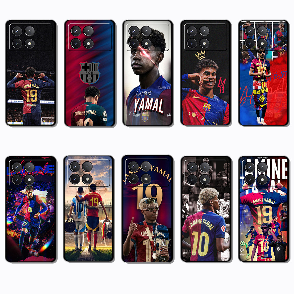 เคสโทรศัพท์สีดําแบบนุ่มสําหรับ Xiaomi Redmi K40 K60 K70 Note 7 8 Pro Limine Yamal Cover