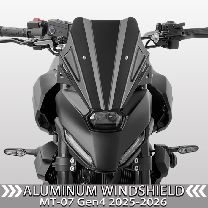 Fits For YAMAHA MT-07 GEN4 2025 2026 mt07 Y-AMT MT07 Motorcycle Black Windshield Aluminum Sport Win