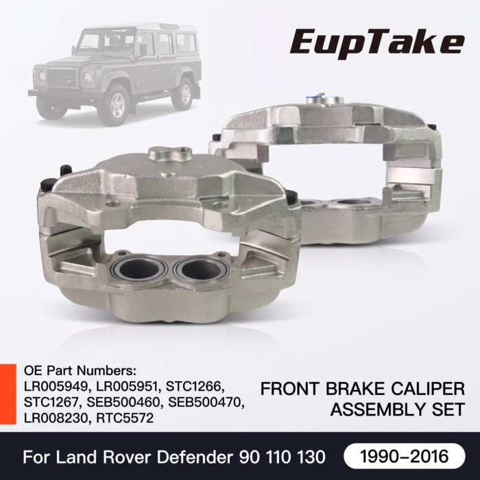 Front Brake Caliper Assembly Set for Land Rover Defender 90 110 130 LR005949 LR005951 4-Piston Perf