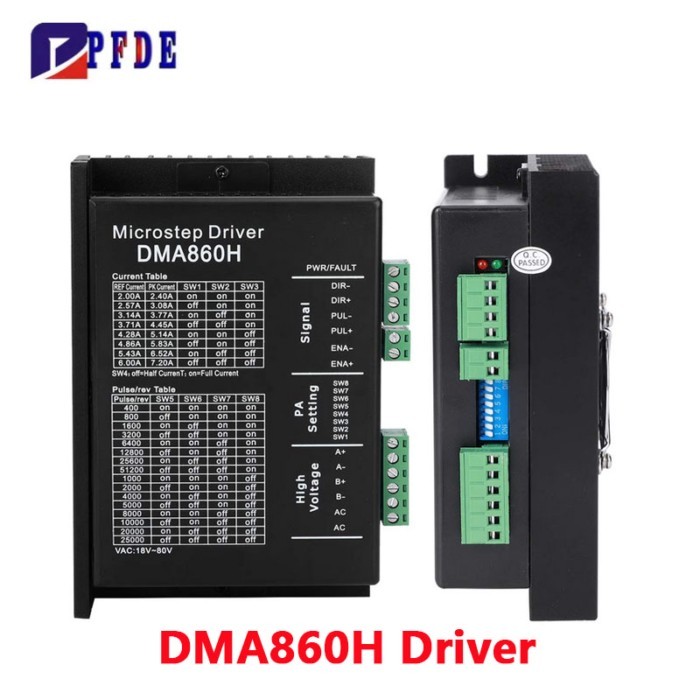 DMA860H CNC Stepper Motor Driver, for Nema34 Nema42 Stepper Motor High Performance 2 Phase DSP Micr