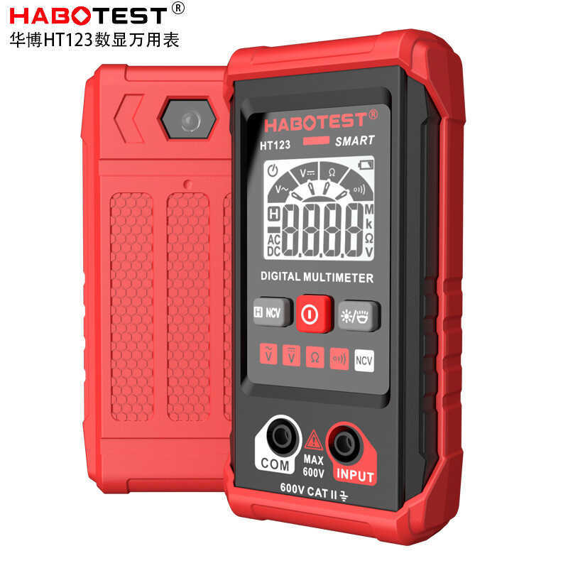 HABOTEST HT123 มัลติมิเตอร์แบบดิจิตอลมัลติมิเตอร์ขนาดเล็กความแม่นยําสูงมิเตอร์ช่างไฟฟ้าอัจฉริยะ Huab