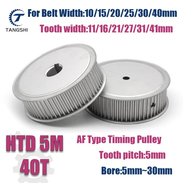 HTD 5M 40 Teeth Synchronous Timing Pulley Bore 5mm to 30mm for Width 10mm~40mm Belt 5M-40 Teeth Tim