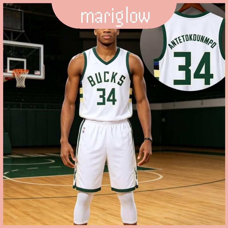 บาสเกตบอล Giannis Antetokounmpo Jersey Set สําหรับผู้ชายชุดกีฬาฤดูร้อนพร้อม Quickdry Breathable และว