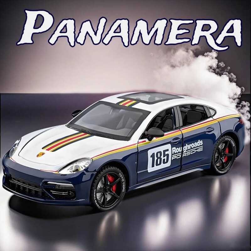 C Scale 1:24 Panamera Cayenne S Car Model Toy Alloy Rubber Tires Pull Back Sound Light Vehicle Mode