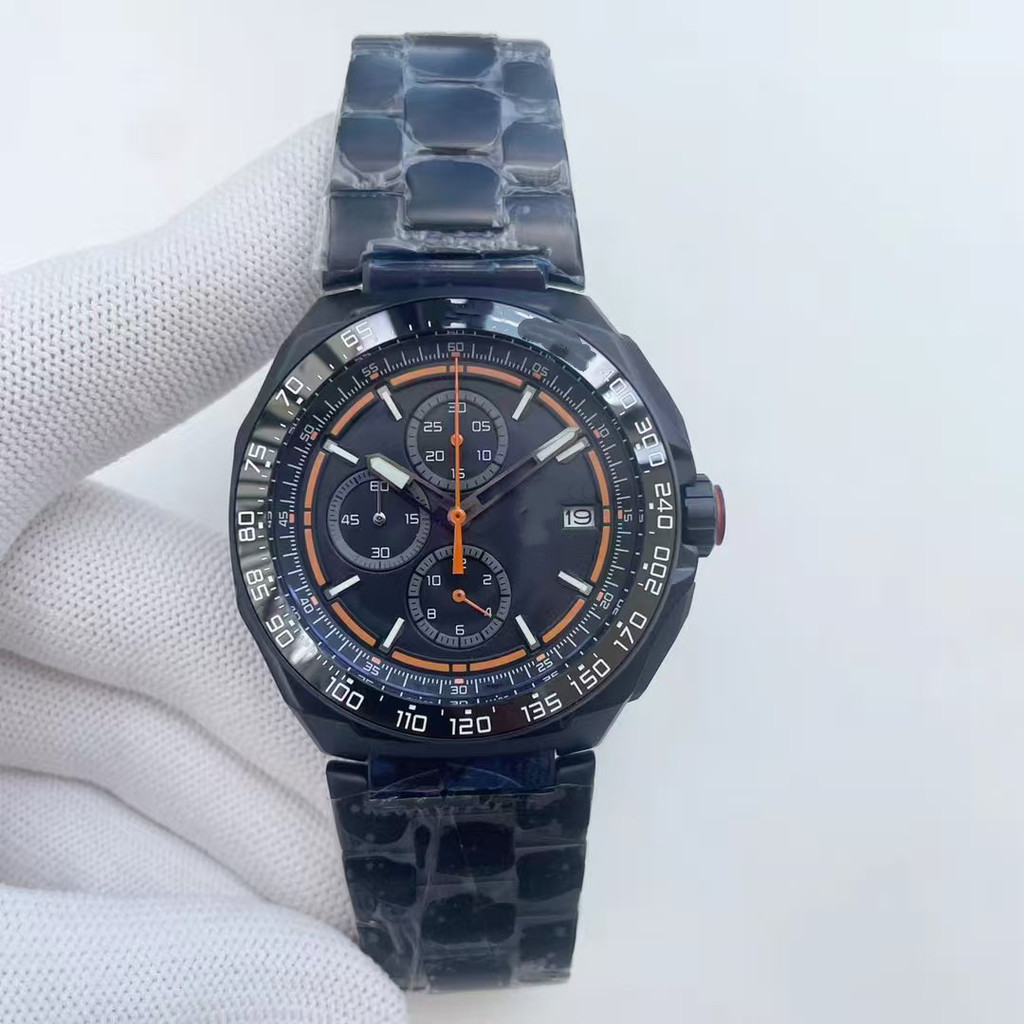 2 0 5 TA TAG G Home F 1 Series สายเหล็ก Multi-Function Chronograph Quartz นาฬิกาผู้ชาย