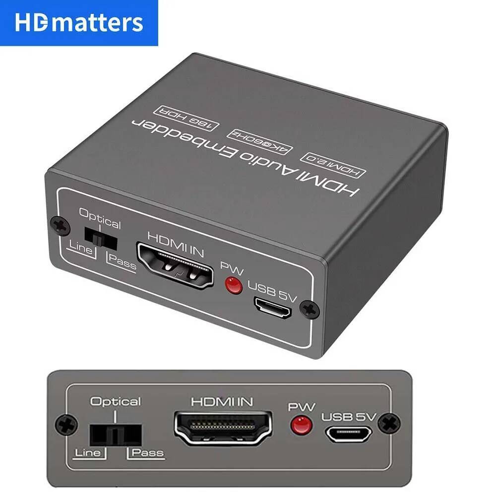 HDMI Audio Embedder Inserter HDMI 2.0 HDMI Audio Mixer HDMI + Aux Audio + Digital toslink Audio to H