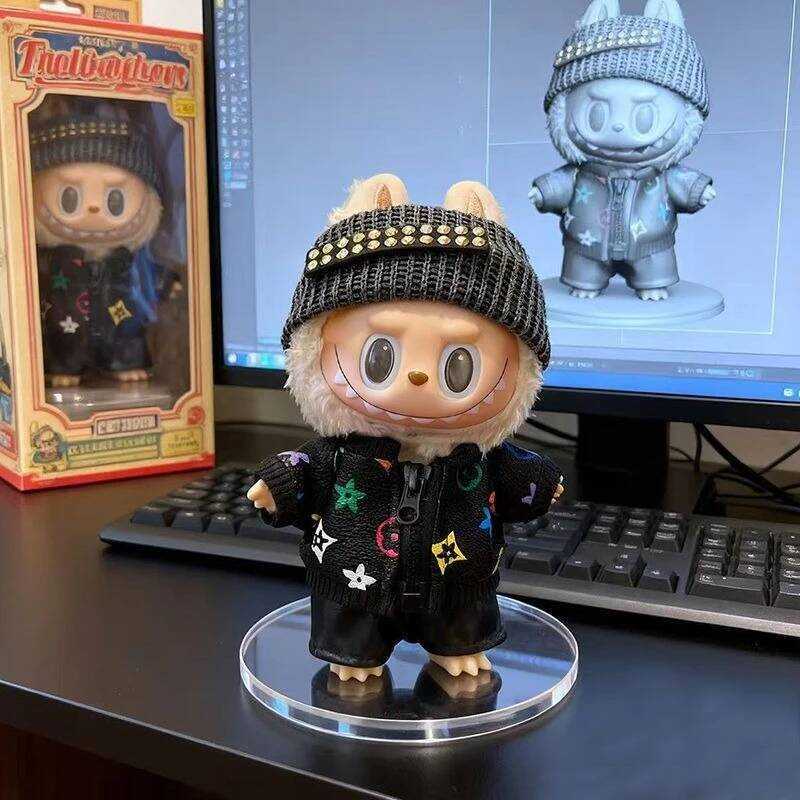 C 2025 For Labubu GD Trendy Brand Clothes Cool Vinyl Doll 17Cm V1 V3 DIY Clothes Accessories Toys G