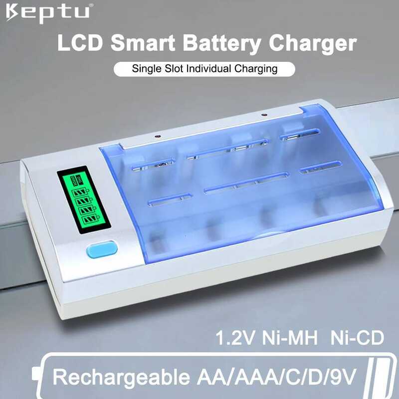 LCD Smart Quick Battery Charger สําหรับ 1.2v CD AA AAA 9V NiMH NiCD แบตเตอรี่ชาร์จพร้อม Refresh Ftio