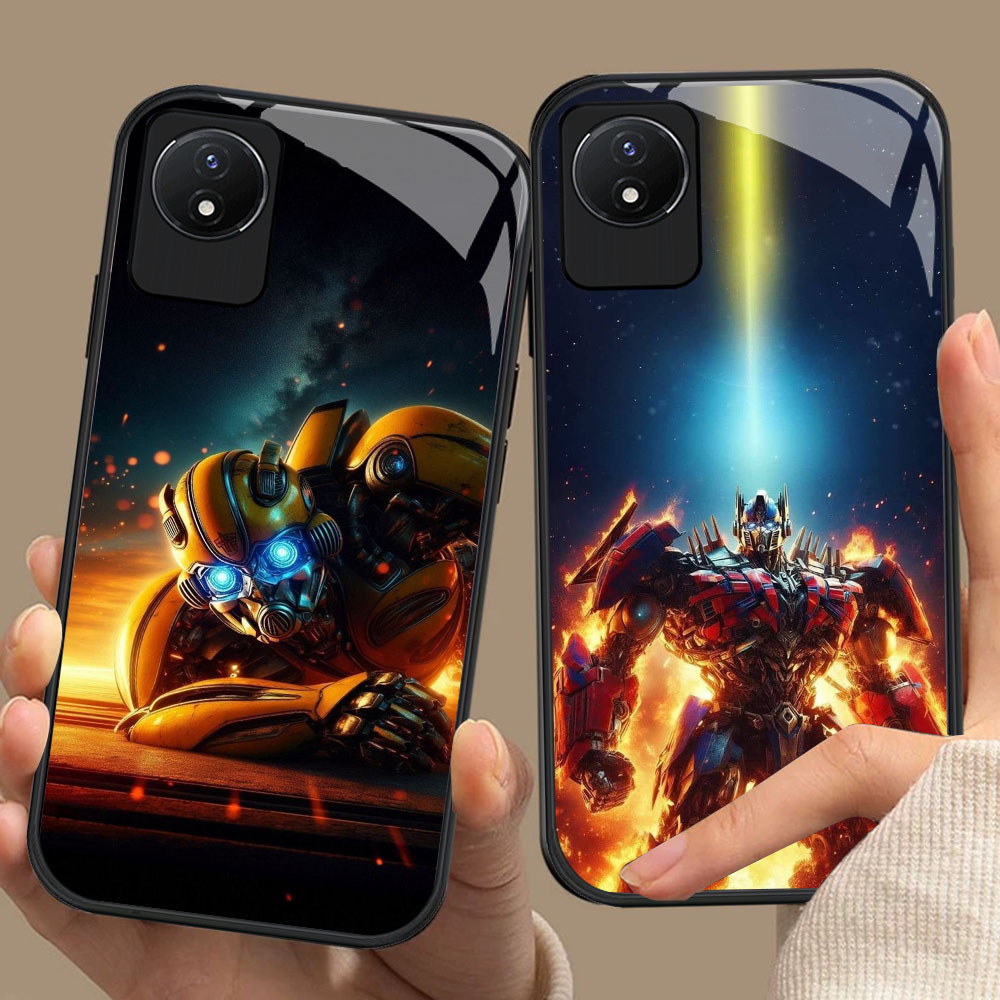 CK-32 Transformers Bumblebee HD Glass Casing สําหรับ VIVO Y02 Y02A Y02T Y66 Y81i V19 Y67 Y81 V17 Y81