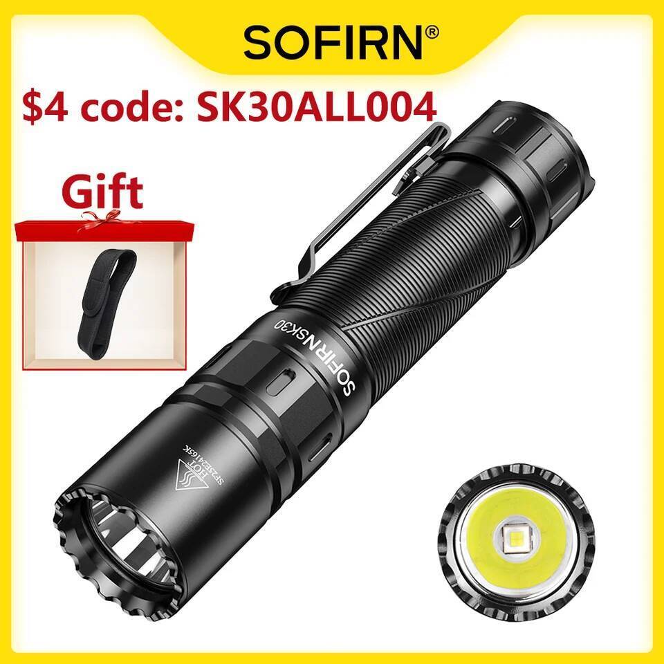 SOFIRN SK30 ไฟฉาย 2800lm ระยะไกล 392ม. ชาร์จUSB-C ทนน้ำIPX8