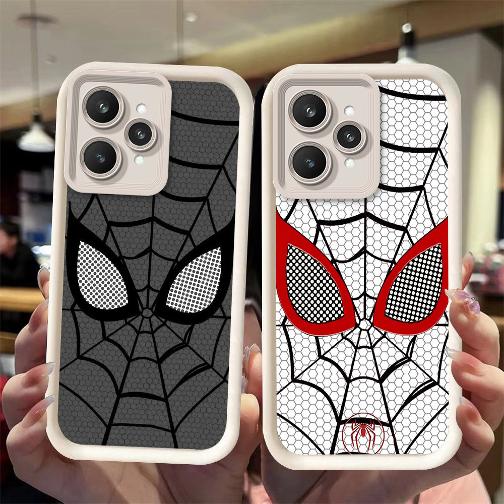 J-39 Spider-man ดำขาวชมพูเคสโทรศัพท์หรับ Realme 9i V23i C35 C31 Q5i 10 V23 5G