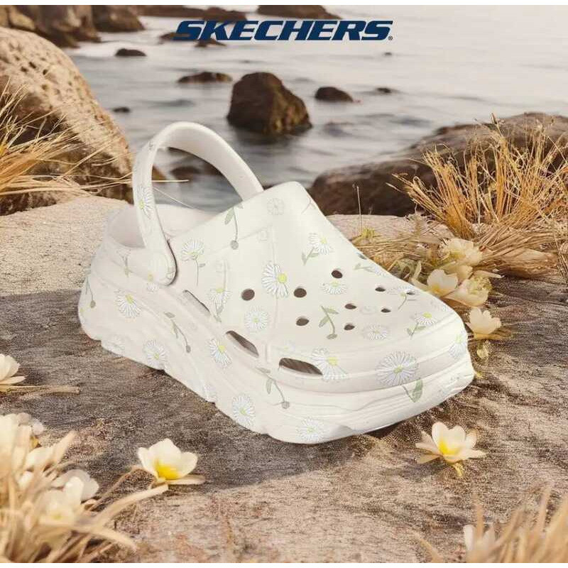 Skechers สเก็ตเชอร์ส ผู้หญิง Women Max Cushioning Foamies Daisies Shoes - 111271-Nat Anti-Odor, Dual