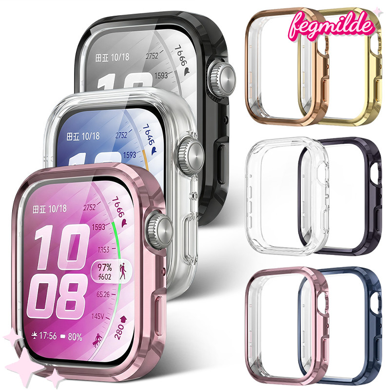 ผ้าหุ้มหน้าจอกรอบบัมเปอร์เต็มรูปแบบ ตัวครอบพลาสติกนุ่ม TPU for Huawei Watch Fit 5 4 3 / Huawei Watch Fit 5 Pro / 4 Pro