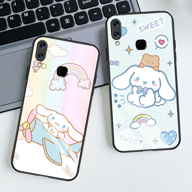 T-7 Cinnamoroll กระจกนิรภัยสําหรับ VIVO Y95 Y67 Y11 Y93 2019 Y91 Y89 Y85 Y66 Y12i Y91C กรณี