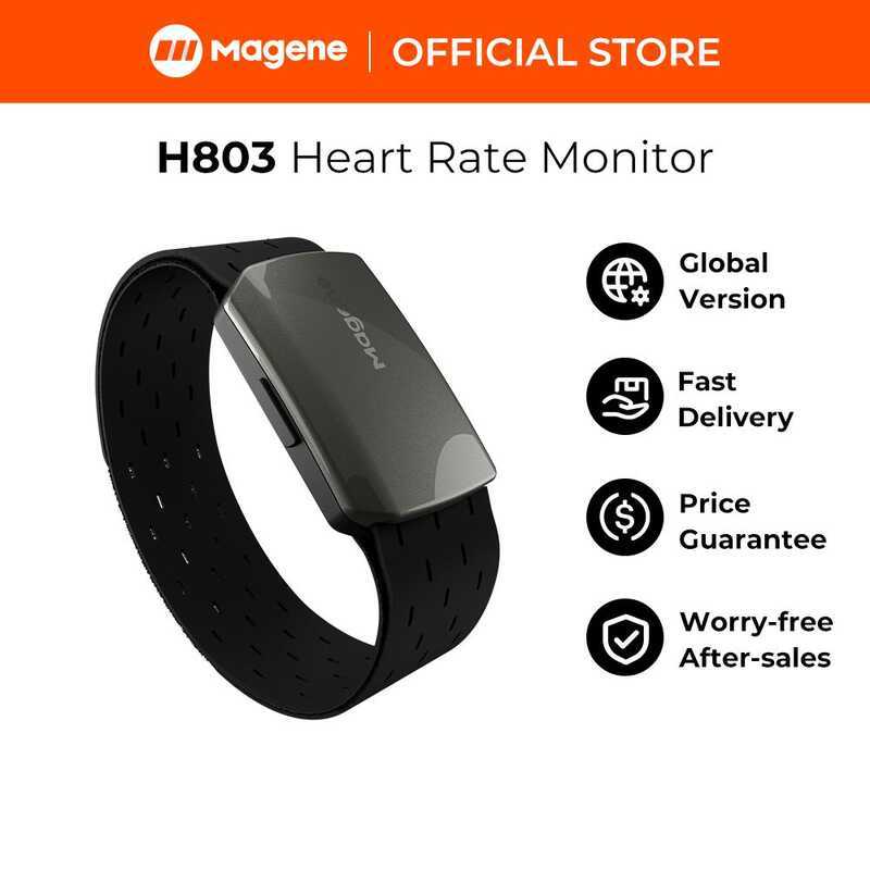 ❤ Magene H803เครื่องวัดชีพจรแขนโหมดคู่กลางแจ้งฟิตเนสบลูทูธ Ant