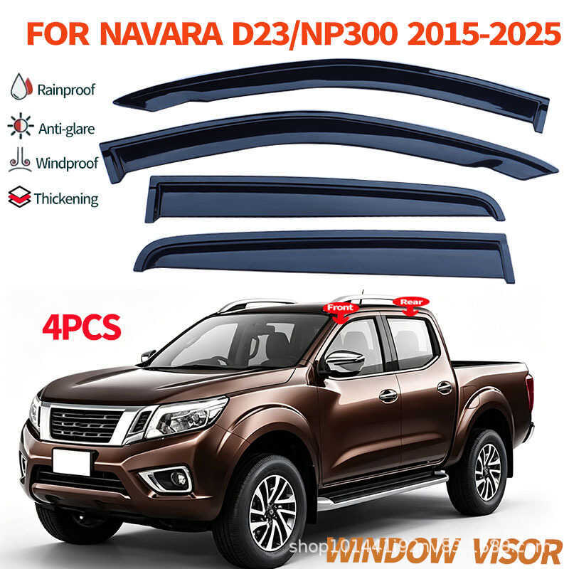 เหมาะสําหรับ Nissan NAVARA คิ้วฝนและฝน NAVARA D23 2015-2025 กระจกบังแดด