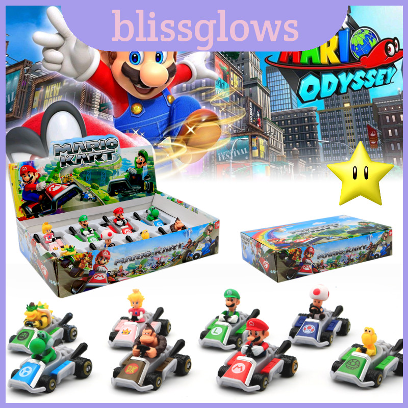 Mario Party Gokart Racing Figures เหมาะสําหรับพัฒนาทักษะมอเตอร์ Fine