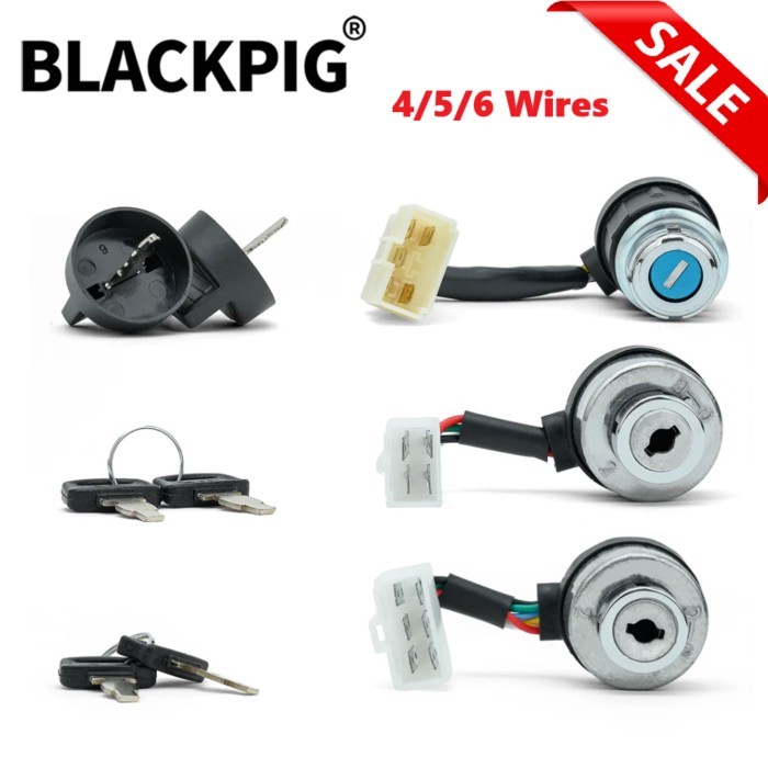 4/5/6 Wire Generator Electric Start Ignition Key Switch For 168F 170F 186F 190F Start Key Switch Ga